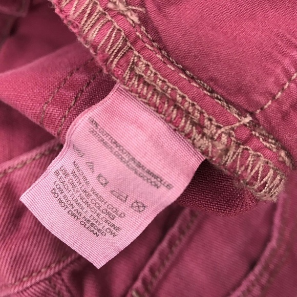 Free People Pink Distressed Cropped Jeans‎ Women 26 - Picture 8 of 8